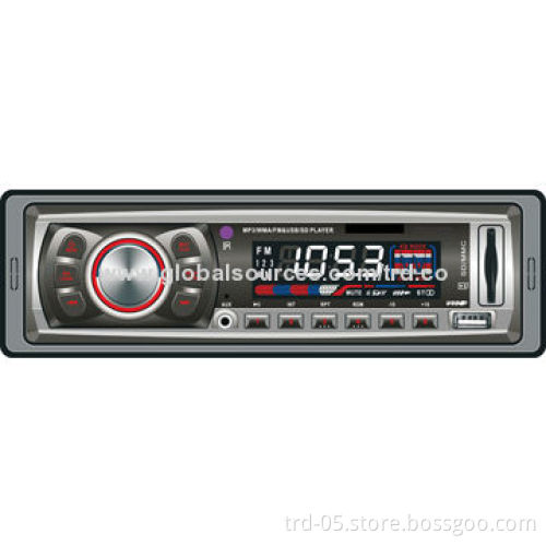 1 Din Deckless Car Radio Player with USB SD Slot, Supports MP3/WMA Format, ID3 Tag, 4-RCA Output